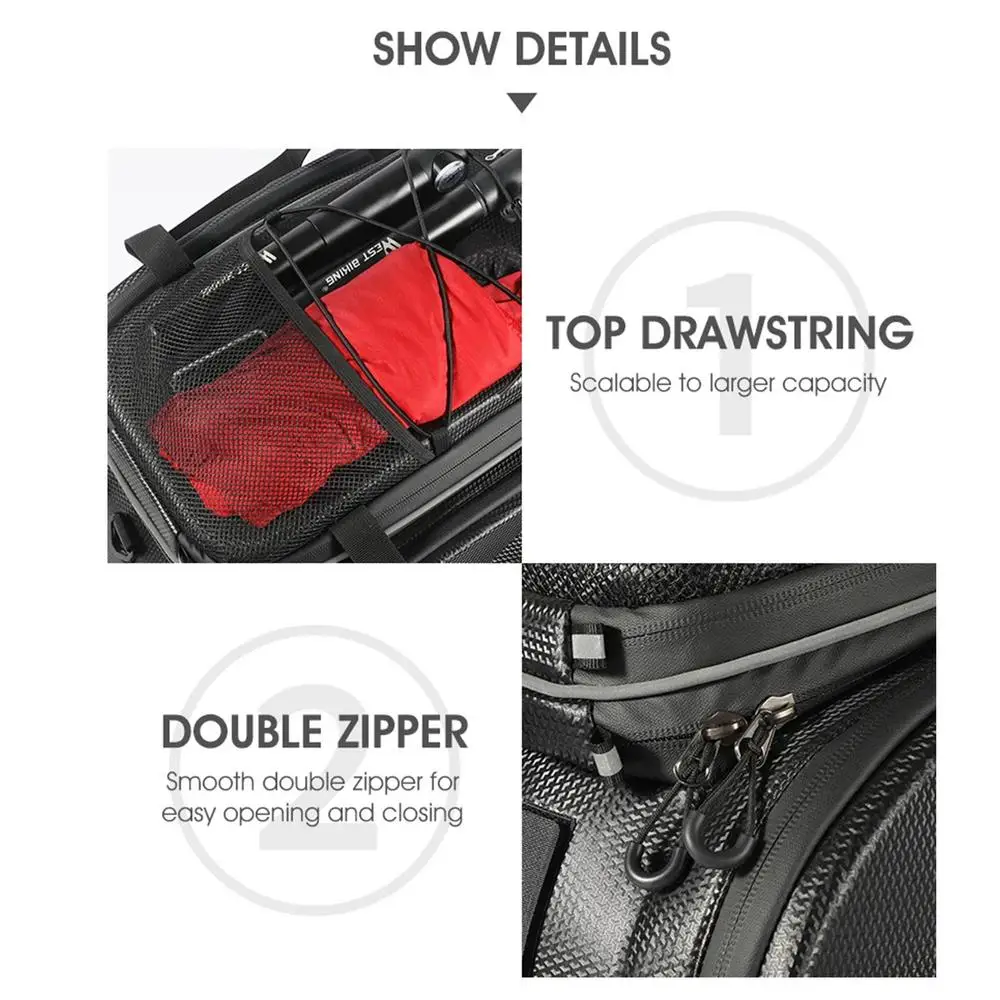 Bicycle Panniers Bikes Bags For Adult Bicycle Hard Shell Bicycle Saddle Bag EBike Accessories Luggage Trunk Panniers Reflective