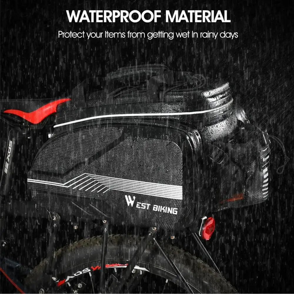 Bicycle Panniers Bikes Bags For Adult Bicycle Hard Shell Bicycle Saddle Bag EBike Accessories Luggage Trunk Panniers Reflective
