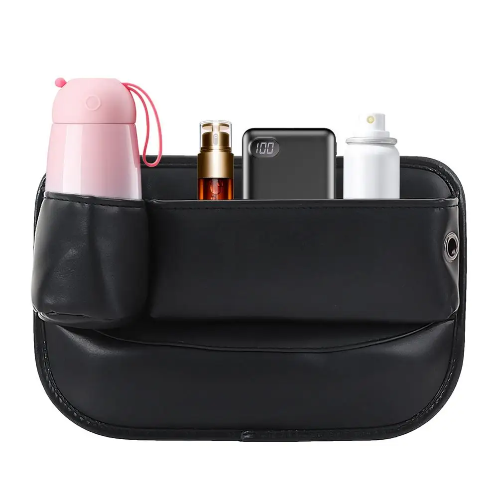 Seat Crevice Organizer Storage Box Crevice Filler Seat Crevice Car Console Organizer Leather Storage Organizer Cup Holder Car