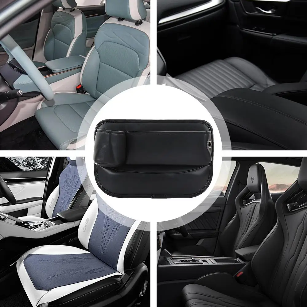 Seat Crevice Organizer Storage Box Crevice Filler Seat Crevice Car Console Organizer Leather Storage Organizer Cup Holder Car