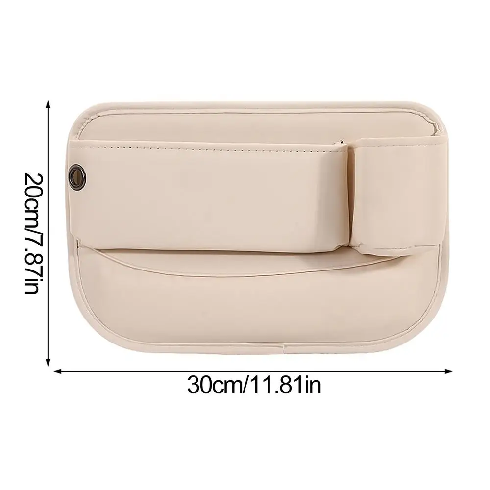 Seat Crevice Organizer Storage Box Crevice Filler Seat Crevice Car Console Organizer Leather Storage Organizer Cup Holder Car