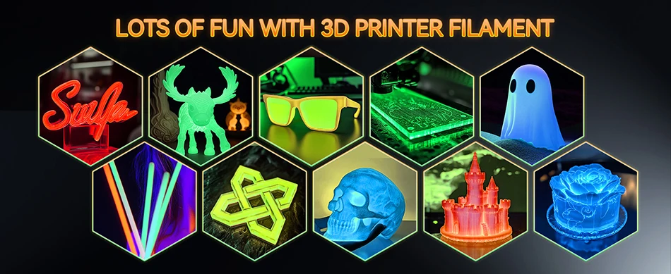 JAYO PETG/PLA 3D Filament 1.75mm 5.5KG Glow in the Dark PLA 3D Printer Filament Neatly Wound Luminous PETG 3D Printing MaterialS