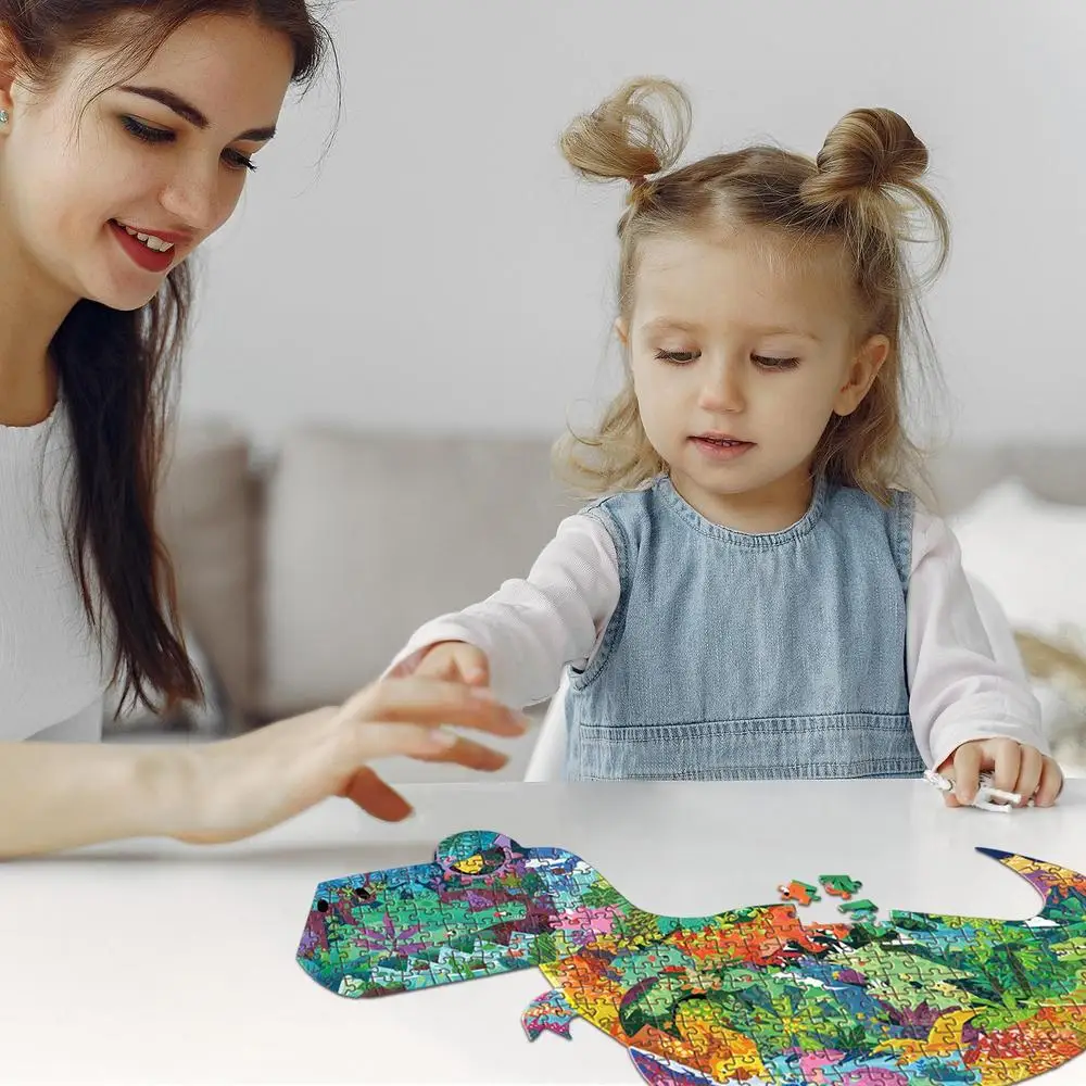 Jigsaw Puzzle For Kids Animal Shape Colorful Paper Jigsaw Puzzles Decorative Entertainment Educational Puzzle Toys Early