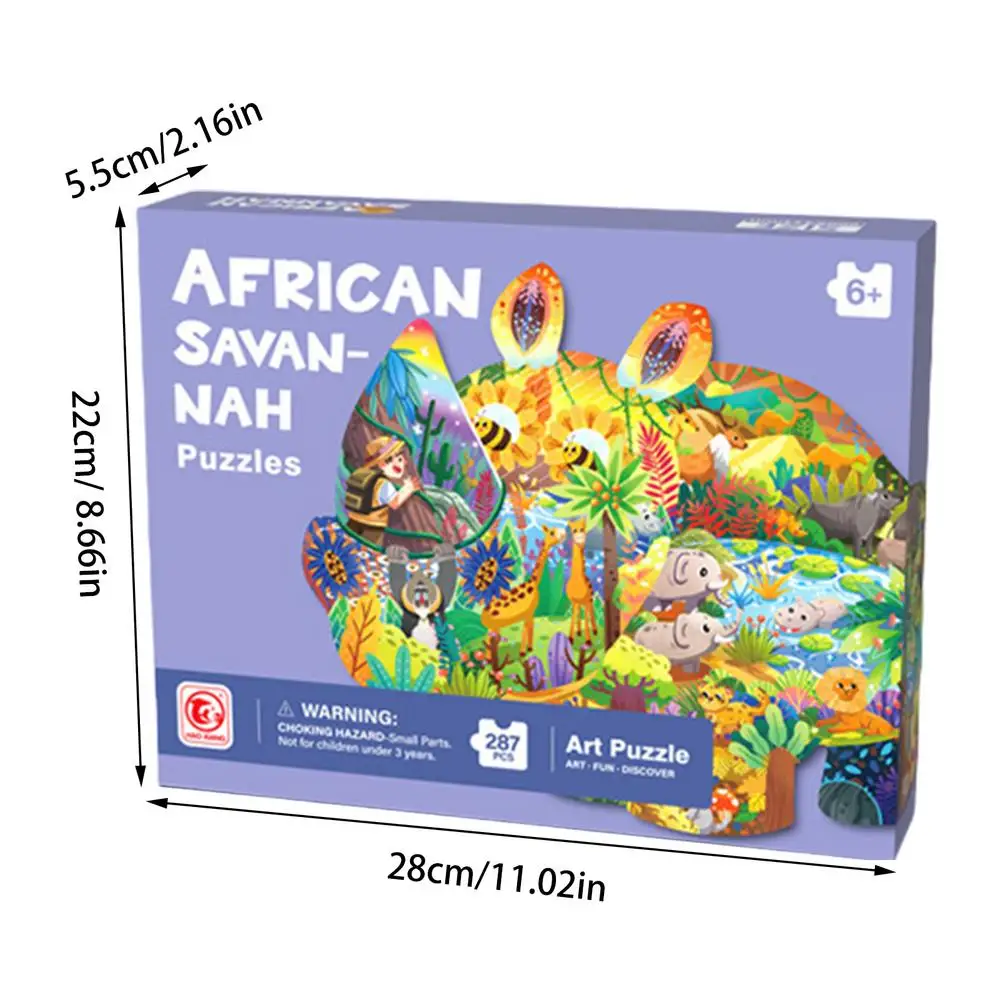 Jigsaw Puzzle For Kids Animal Shape Colorful Paper Jigsaw Puzzles Decorative Entertainment Educational Puzzle Toys Early