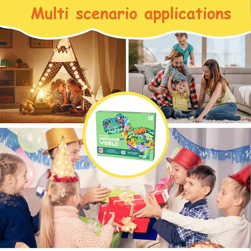 Jigsaw Puzzle For Kids Animal Shape Colorful Paper Jigsaw Puzzles Decorative Entertainment Educational Puzzle Toys Early