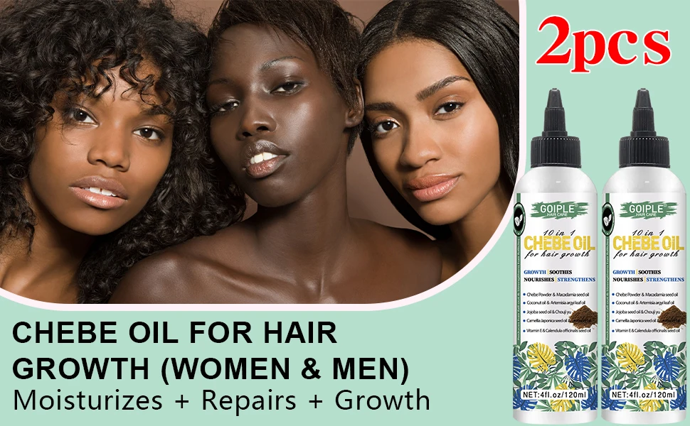 Goiple Chebe Oil with African Chebe Powder Anti Hair Break Hair Strengthener Hair Loss Treatment Care Essential Fast Growth Oil