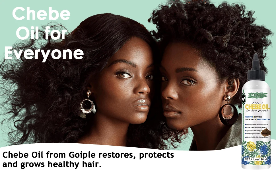 Goiple Chebe Oil with African Chebe Powder Anti Hair Break Hair Strengthener Hair Loss Treatment Care Essential Fast Growth Oil