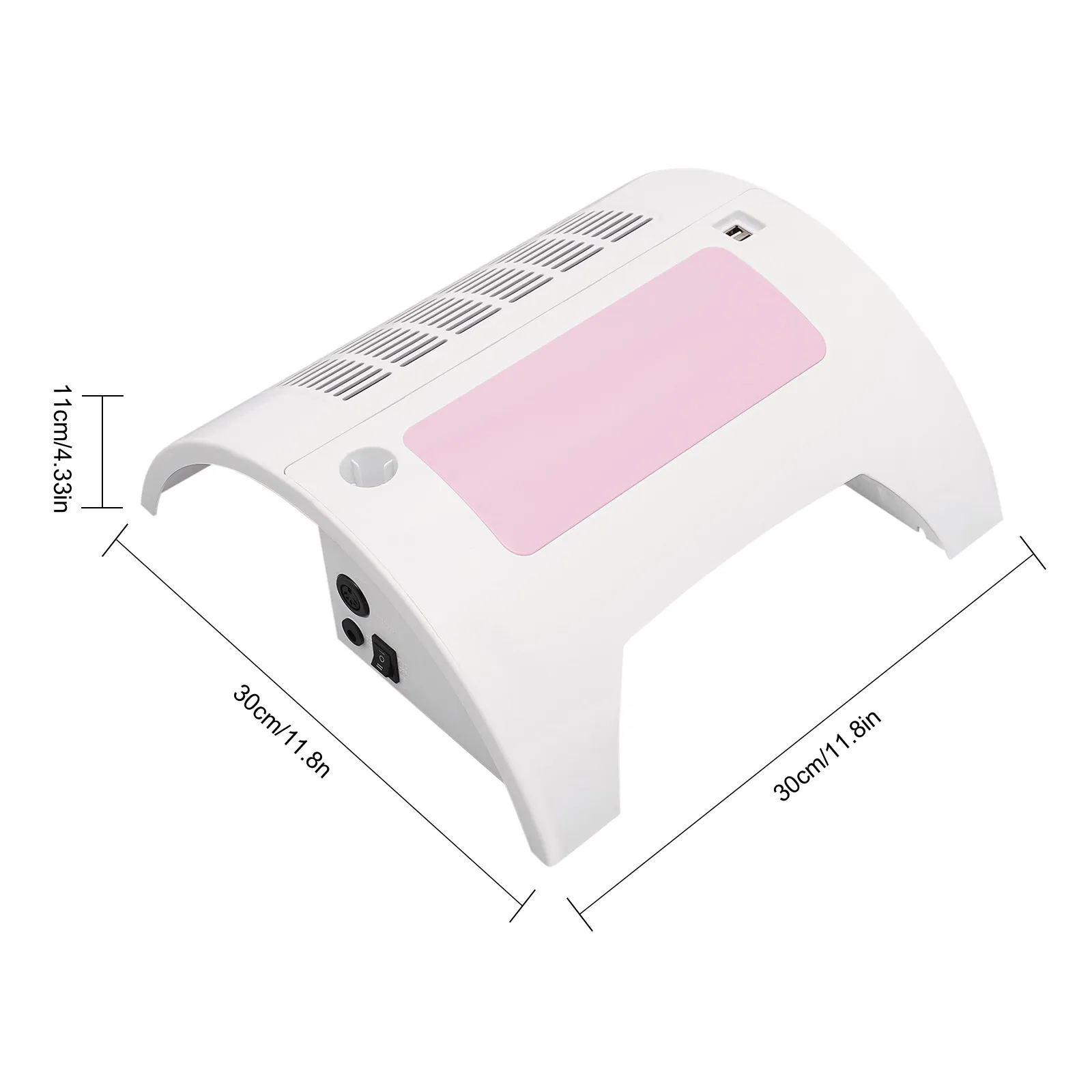 5 In 1 Nail Dust Collector with Nail Drill Hand Rest and LED Desk Lamp for Nail Salon and Home Use