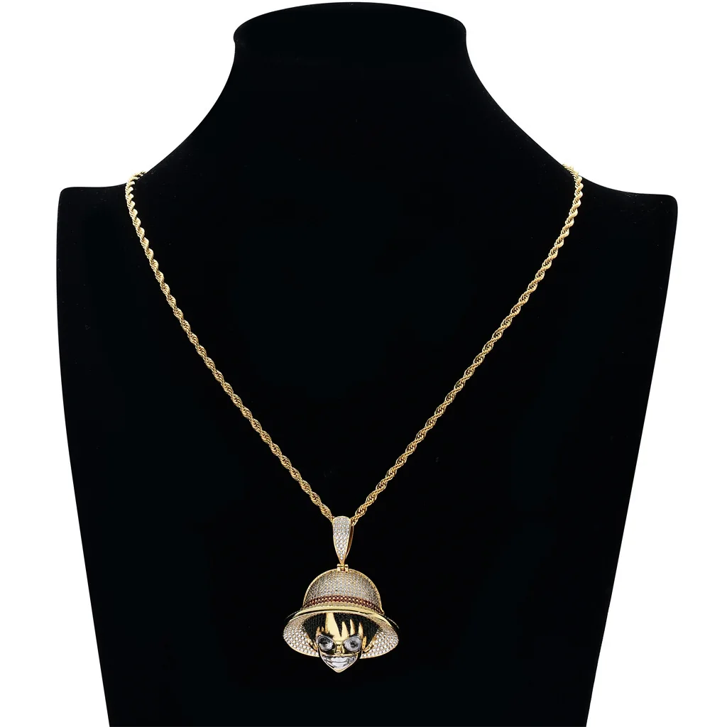 JINAO European and American Style High Quality Ice Cravejado AAA+ Cubic Zircon Necklace&Pendant Jewelry For Gift