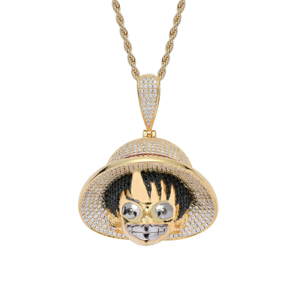 JINAO European and American Style High Quality Ice Cravejado AAA+ Cubic Zircon Necklace&Pendant Jewelry For Gift