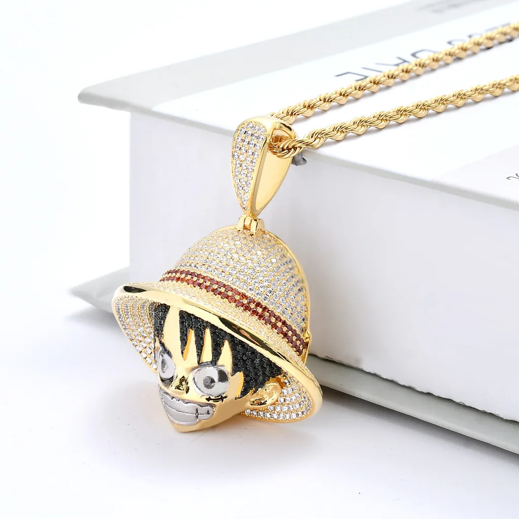 JINAO European and American Style High Quality Ice Cravejado AAA+ Cubic Zircon Necklace&Pendant Jewelry For Gift