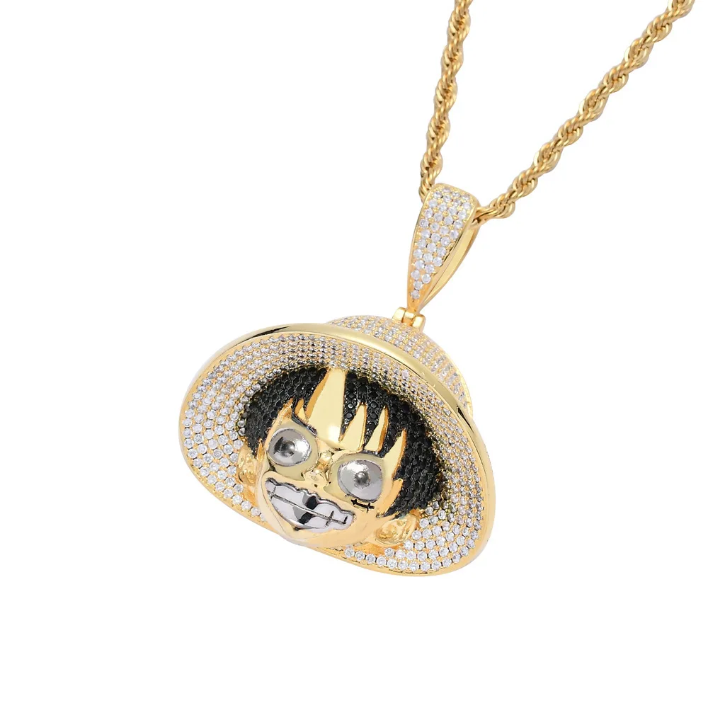JINAO European and American Style High Quality Ice Cravejado AAA+ Cubic Zircon Necklace&Pendant Jewelry For Gift