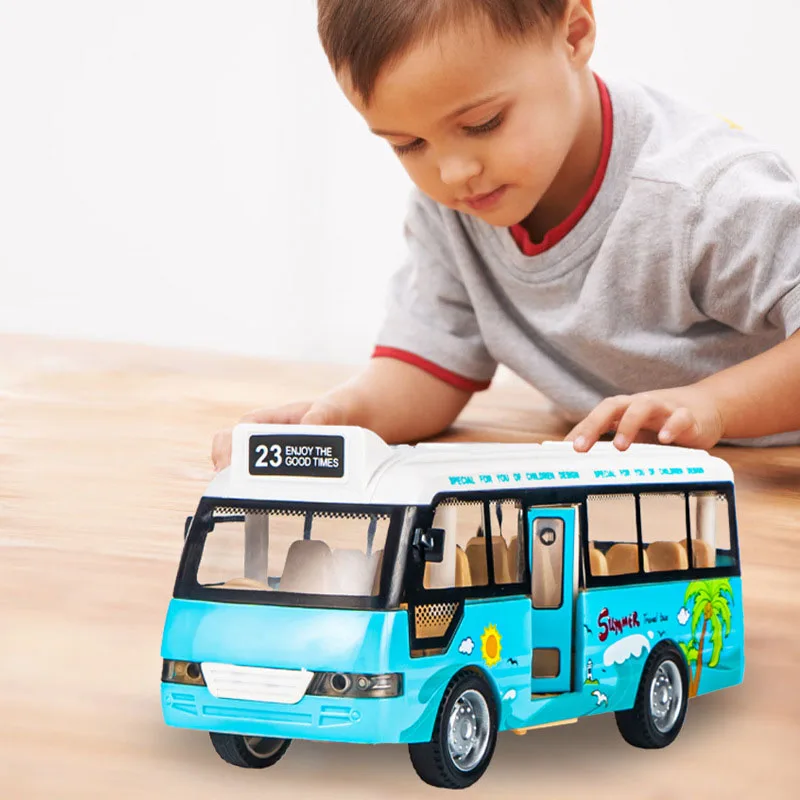 Simulation Inertial Music School Bus Toys Alloy Car Lighting Car Early For Children Educational Toys Singing Toys Interacti D772