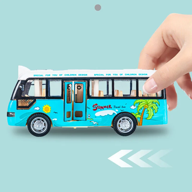 Simulation Inertial Music School Bus Toys Alloy Car Lighting Car Early For Children Educational Toys Singing Toys Interacti D772