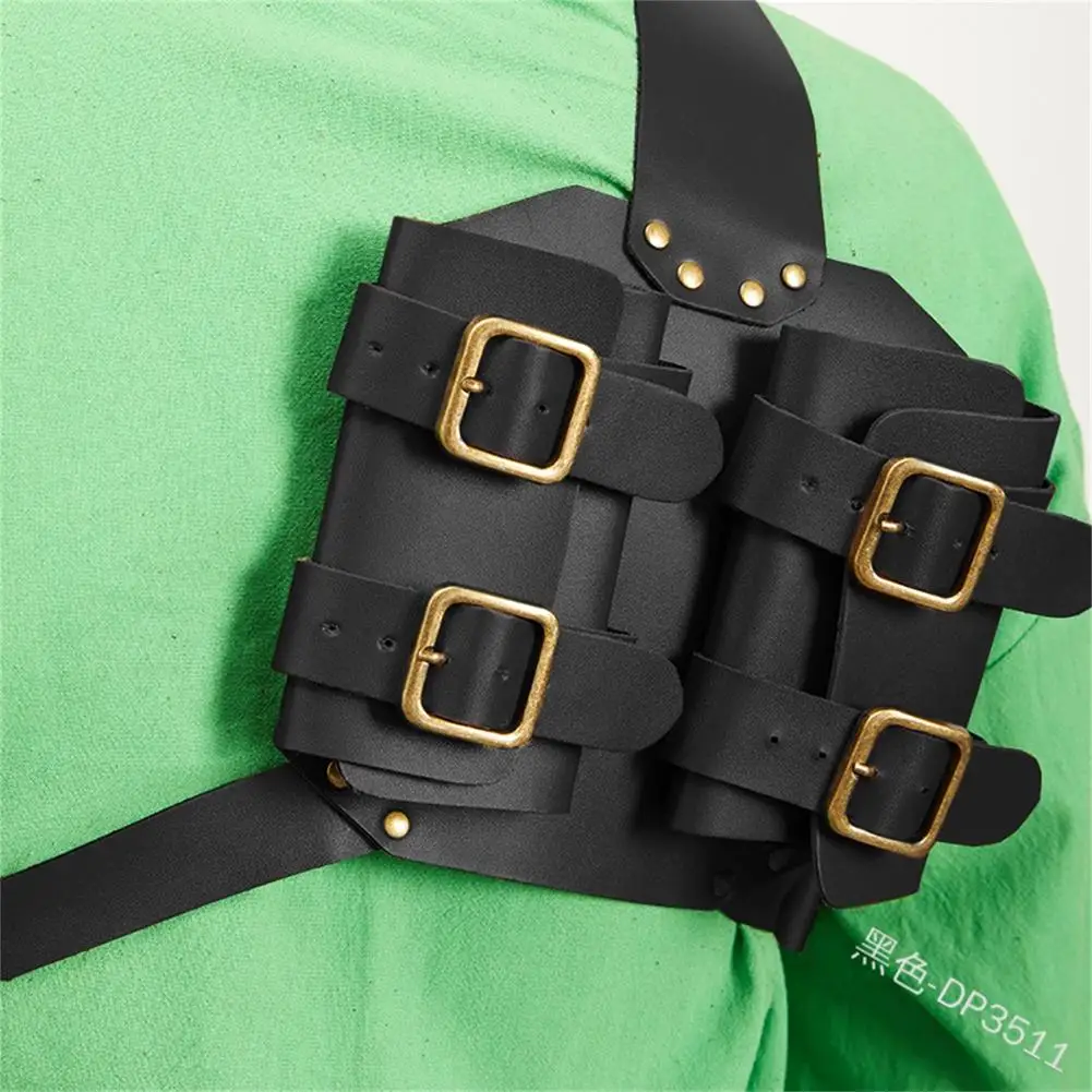 Medieval Retro Sword Shoulder Back Sheath Frog Holder for Adult Men Warrior Costume Rapier Leather Buckle Holster