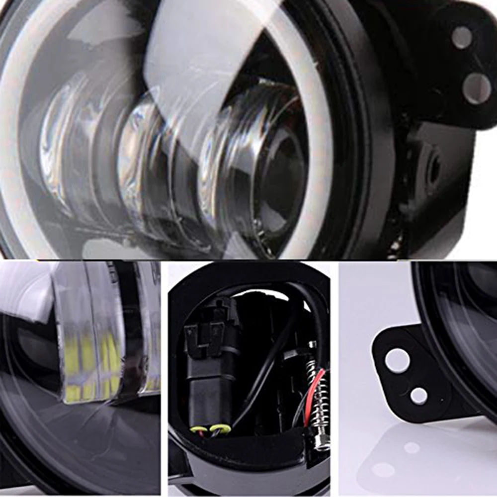 2PCS 4" Led Fog Lights Led Fog Lamps Bulb Projector light Driving Offroad Lamp for 2010-2012 Dodge Journey Jeep Wrangler JK