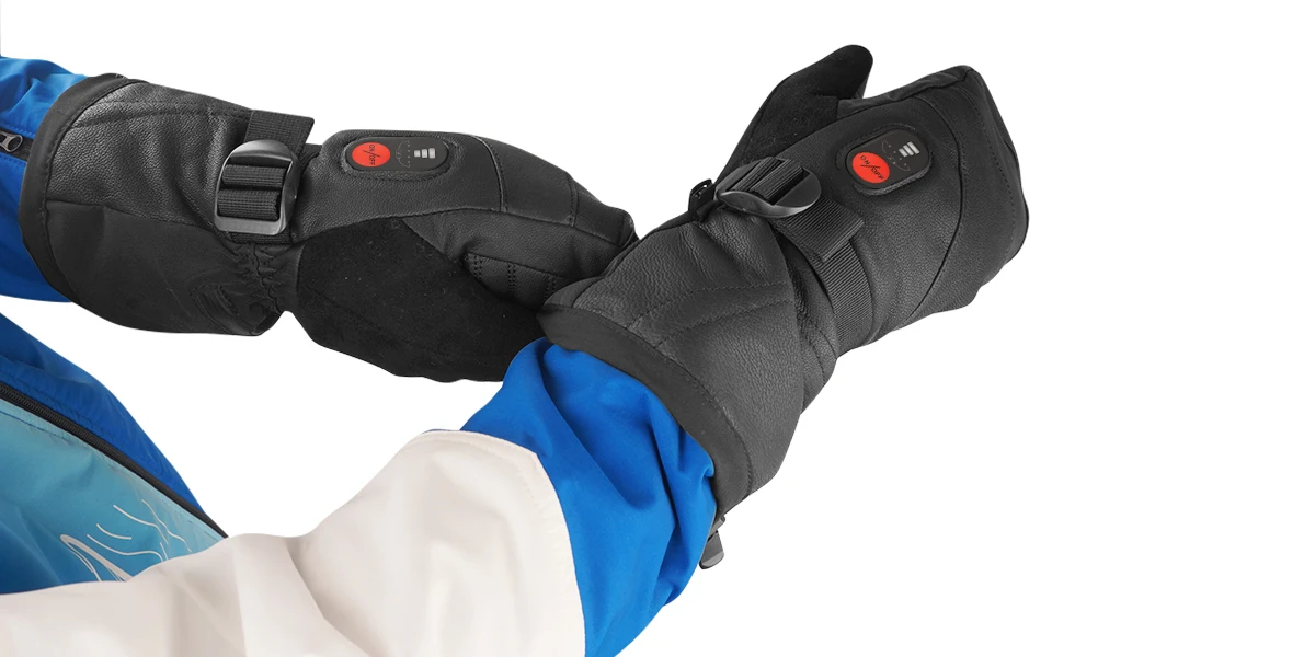 Savior Heat Heated Gloves Ski Mittens Fingers Waterproof Windproof Battery Heated Mitten Gloves Mens Womens Heated Keeping Warm