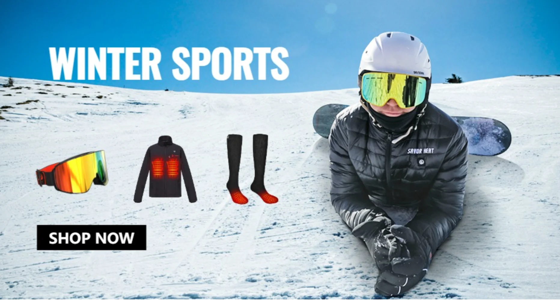 Savior Heat Heated Gloves Ski Mittens Fingers Waterproof Windproof Battery Heated Mitten Gloves Mens Womens Heated Keeping Warm