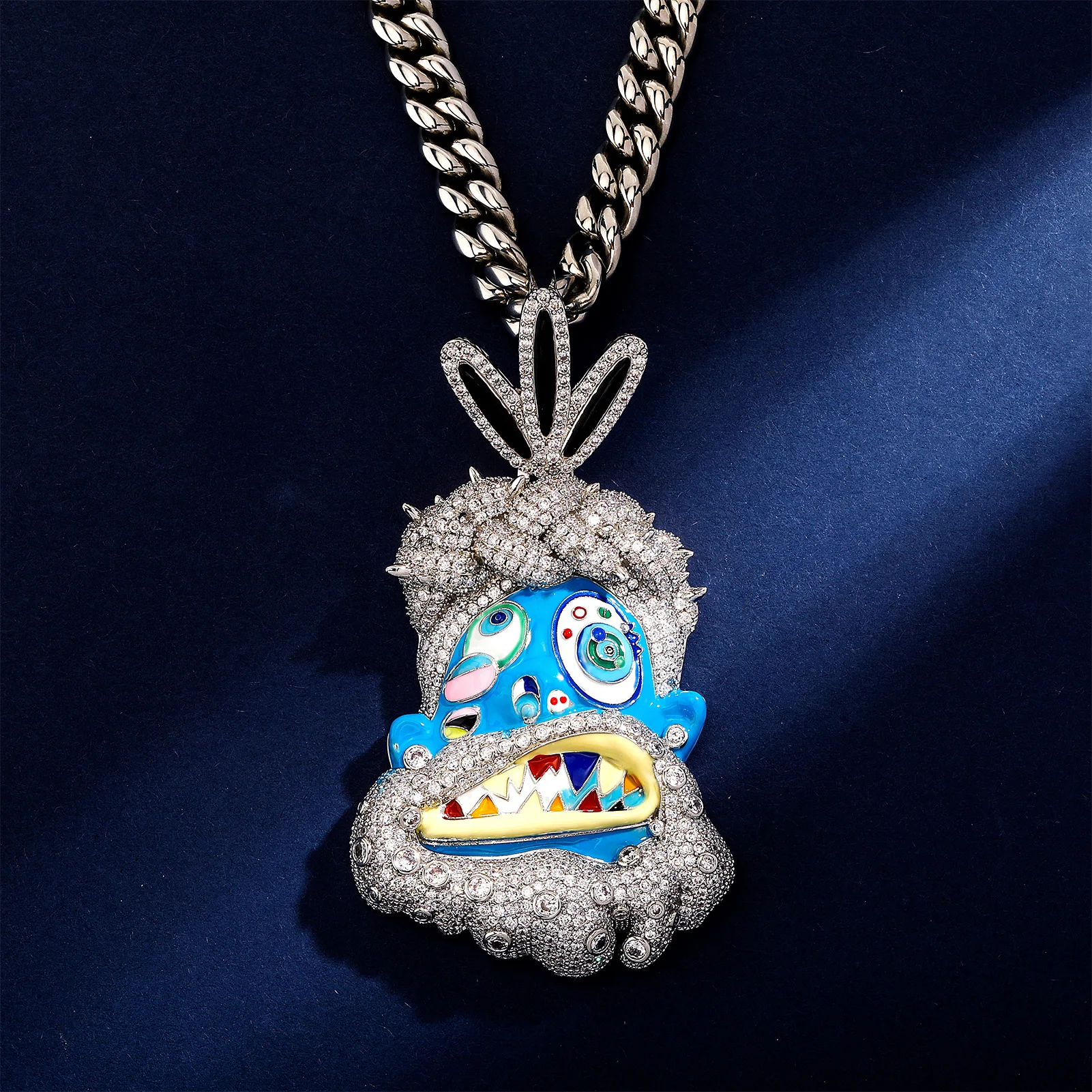 JINAO 2022 NEW European and American style Dripping Oil Pendant High Quality Ice Cravejado Cubic Zircon Can be used 10mm Cuban