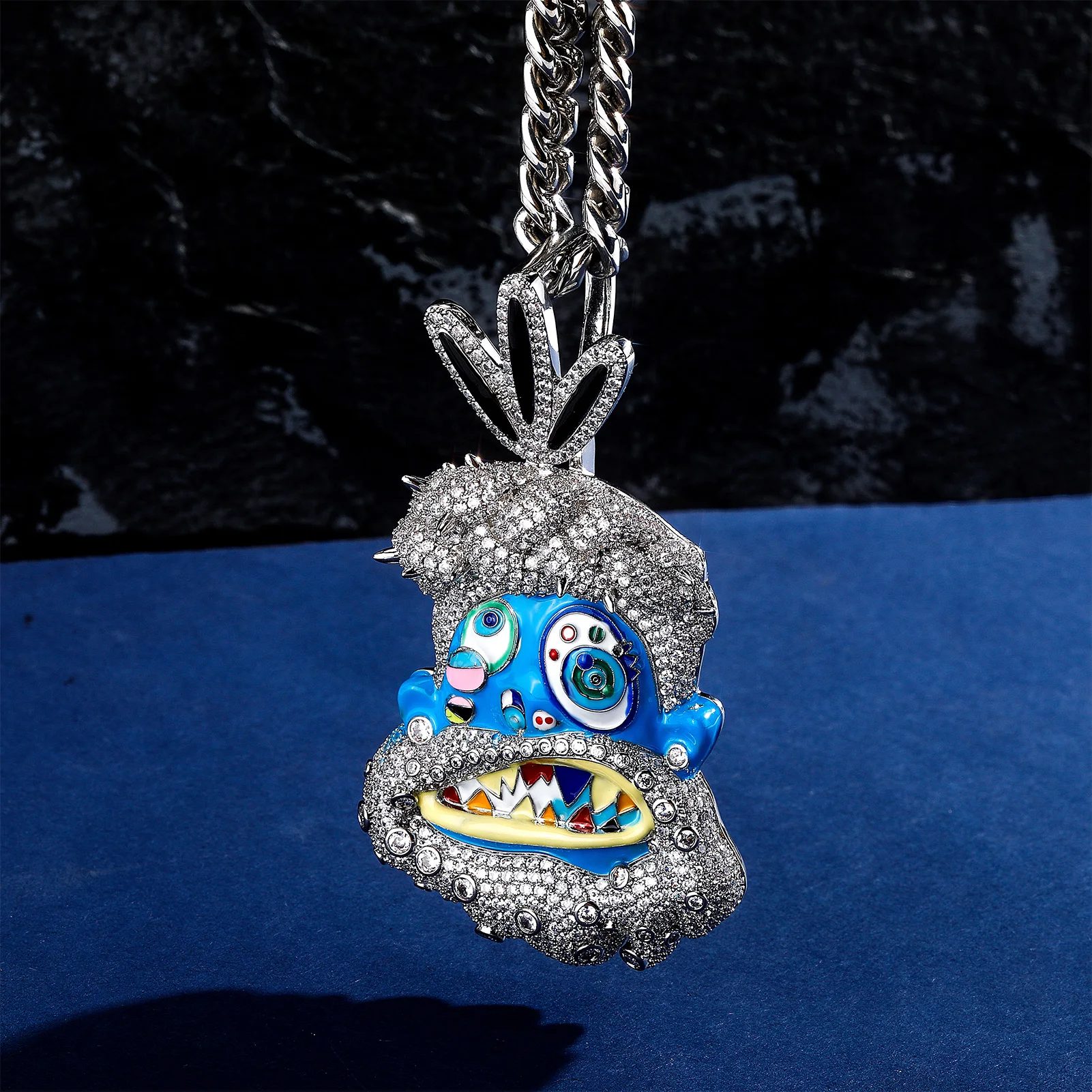 JINAO 2022 NEW European and American style Dripping Oil Pendant High Quality Ice Cravejado Cubic Zircon Can be used 10mm Cuban