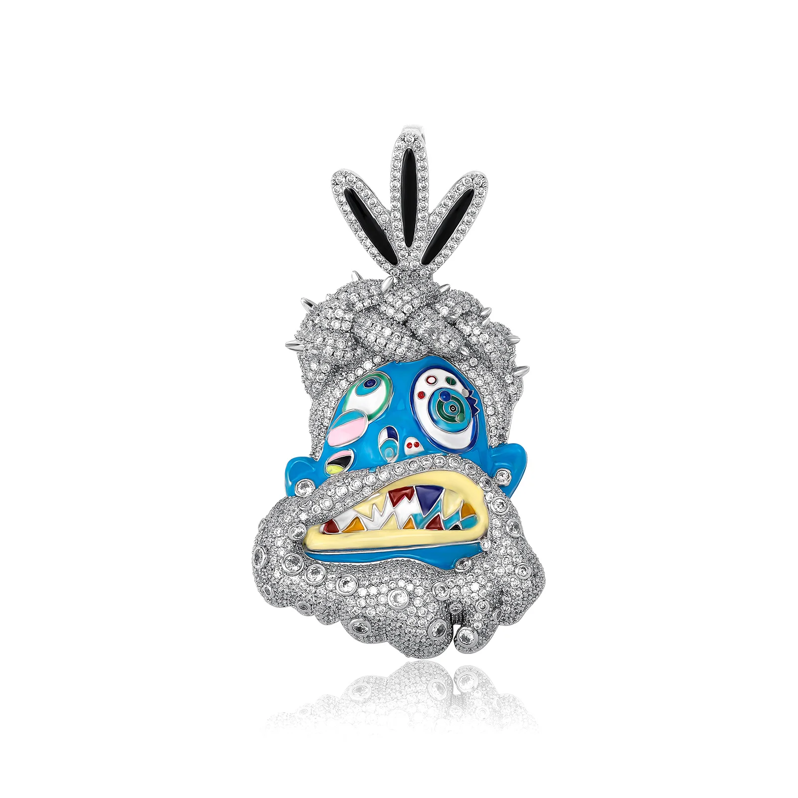 JINAO 2022 NEW European and American style Dripping Oil Pendant High Quality Ice Cravejado Cubic Zircon Can be used 10mm Cuban