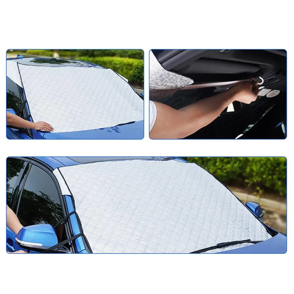 Car Windshield Window Snow Cover Car Snow-blocking Front Gear Sun-proof Heat Insulation Cloth Front Windshield Antifreeze Cover