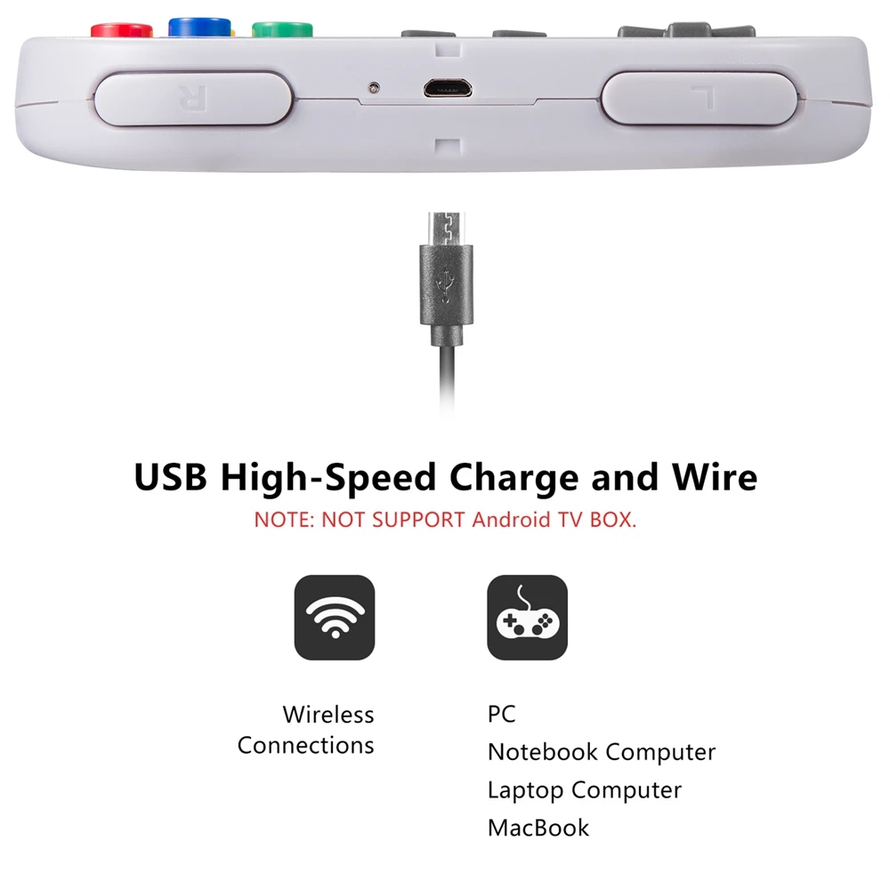 2.4 GHz Wireless USB/SNES Controller Joystick for Super NES/SFC Game Console & Windows PC MAC Linux Genesis Raspberry Pi