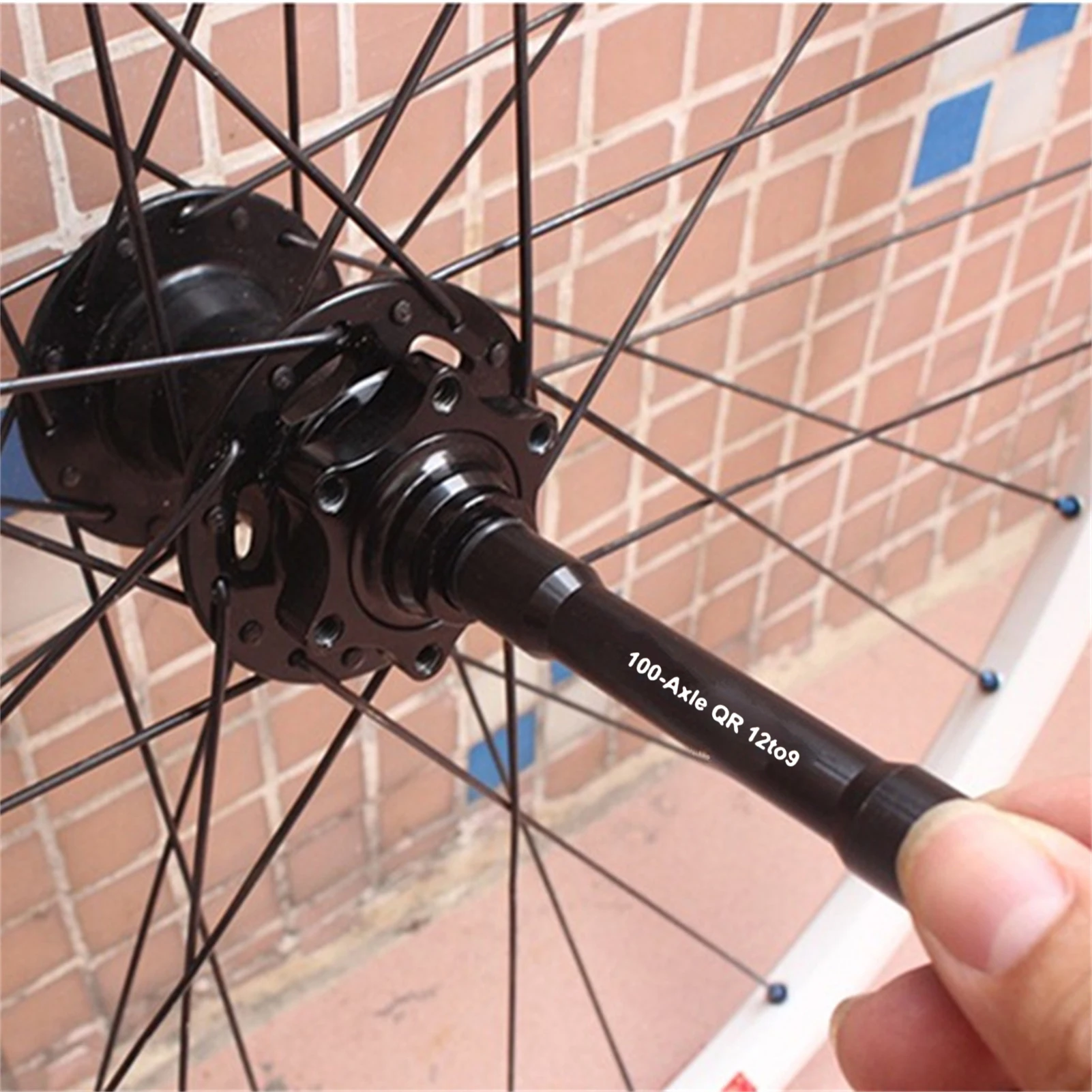 Bicycle Wheel Front 12mm Front Thru To 9mm Thru Quick Release Hub Adapter Conversion For 100mm Mountain Bike
