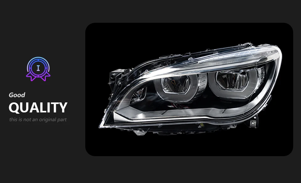 AKD Head Lamp for BMW F02 F01 7 Series LED Headlight 2009-2014 Headlights 735i DRL Turn Signal High Beam Angel Eye Projector