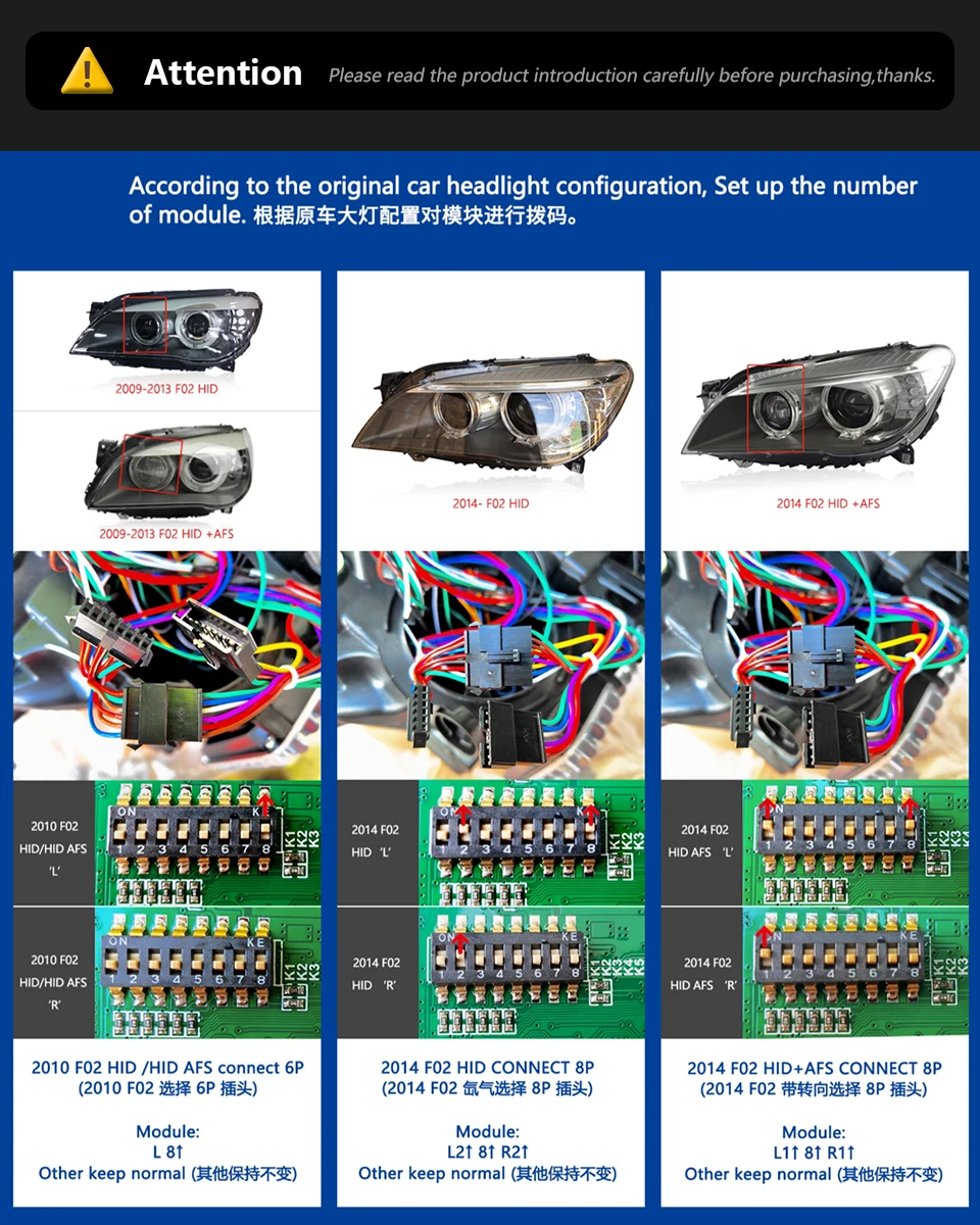 AKD Head Lamp for BMW F02 F01 7 Series LED Headlight 2009-2014 Headlights 735i DRL Turn Signal High Beam Angel Eye Projector