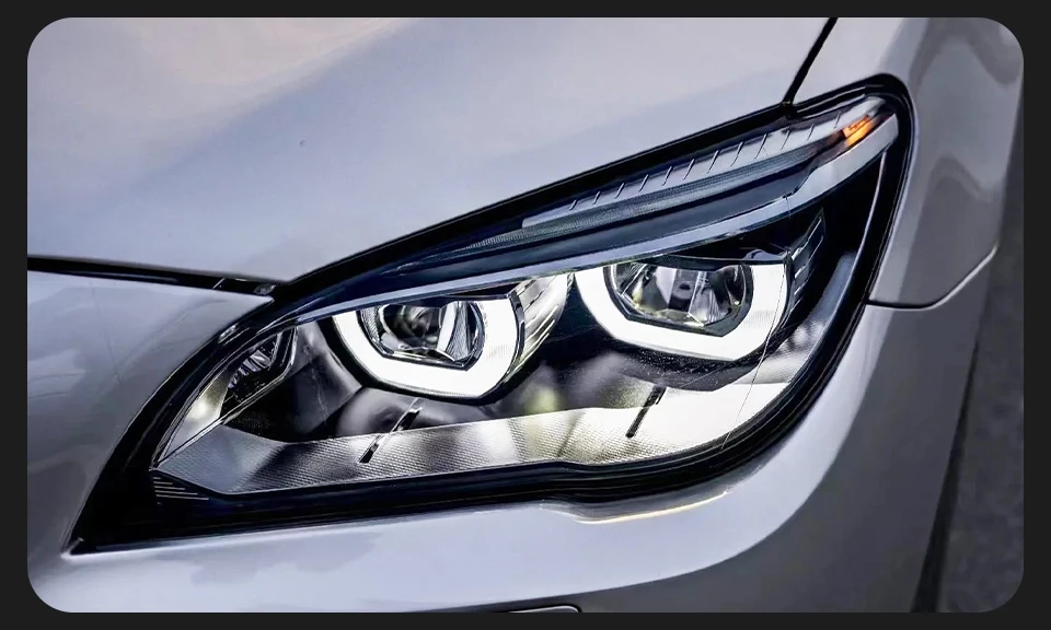 AKD Head Lamp for BMW F02 F01 7 Series LED Headlight 2009-2014 Headlights 735i DRL Turn Signal High Beam Angel Eye Projector