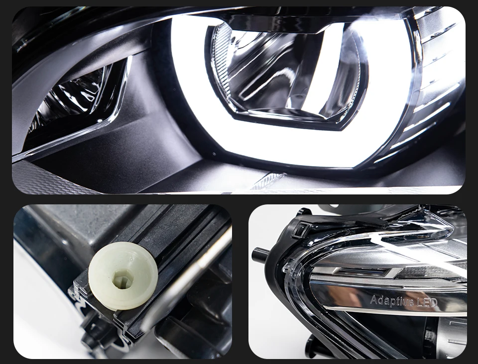 AKD Head Lamp for BMW F02 F01 7 Series LED Headlight 2009-2014 Headlights 735i DRL Turn Signal High Beam Angel Eye Projector