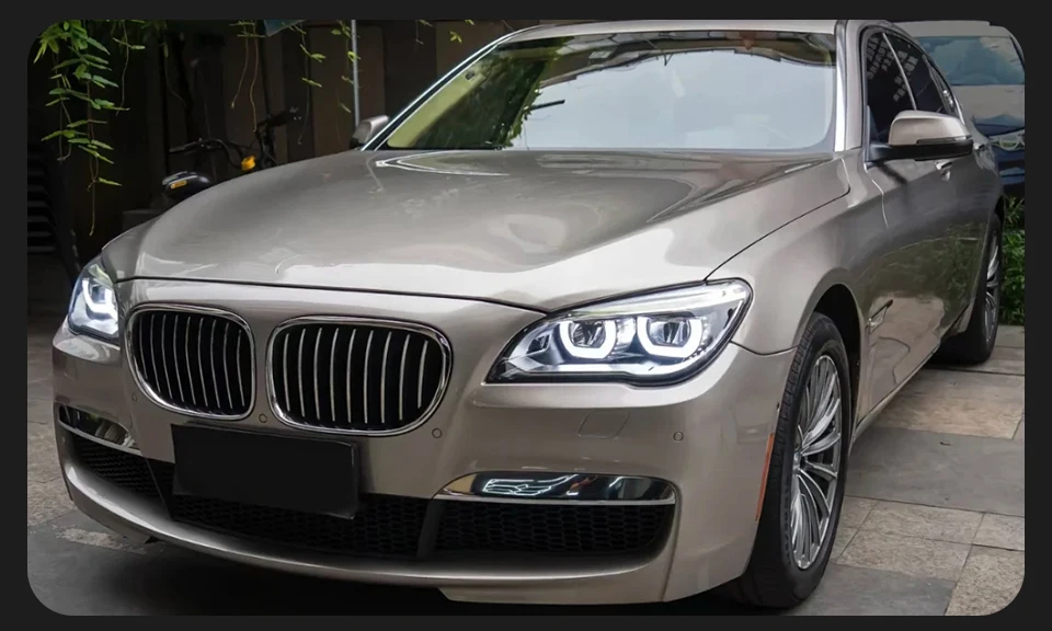 AKD Head Lamp for BMW F02 F01 7 Series LED Headlight 2009-2014 Headlights 735i DRL Turn Signal High Beam Angel Eye Projector
