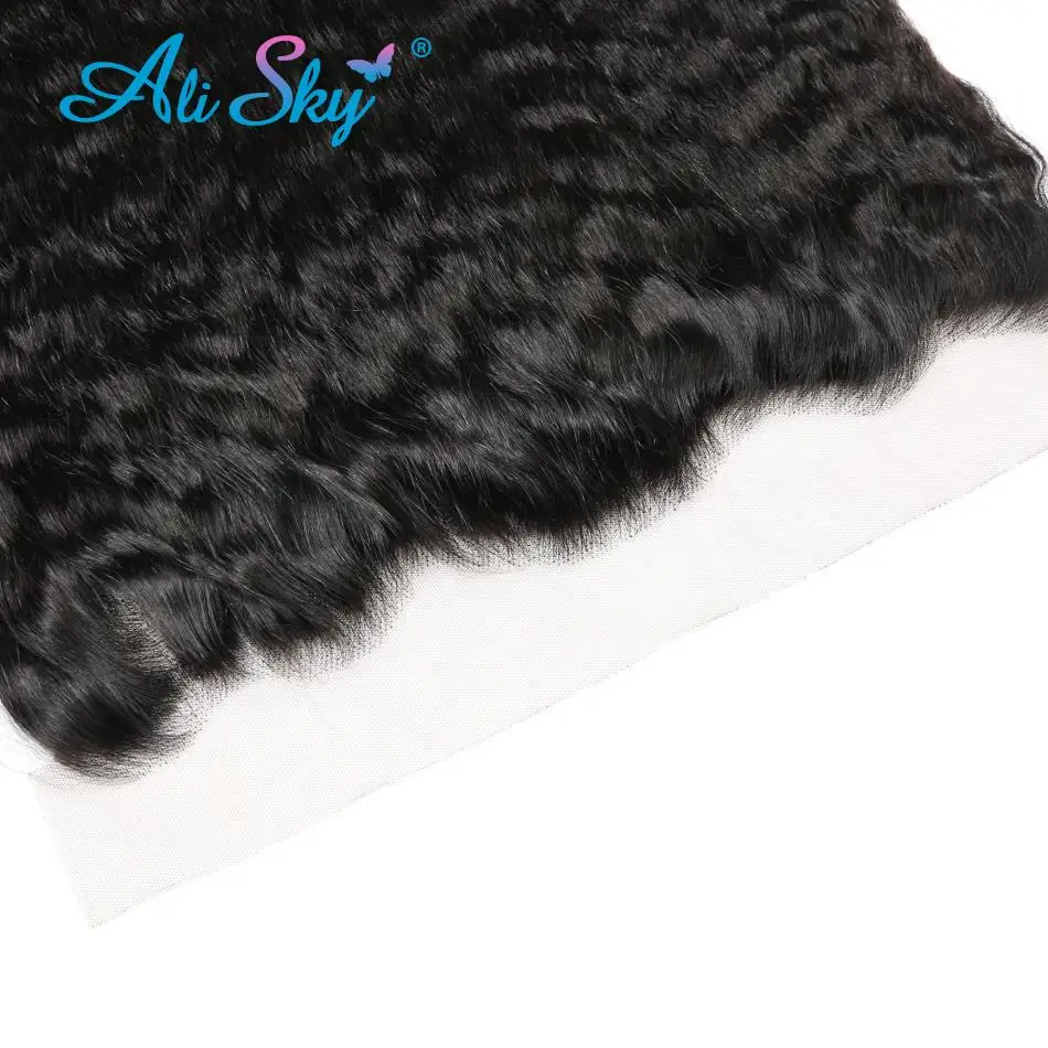 Kinky Straight Human Hair 3Bundles With 4x4 5x5 Closure Long 30inch Yaki Straight Bunldes With a Frontal 13x4 tissage bresilien