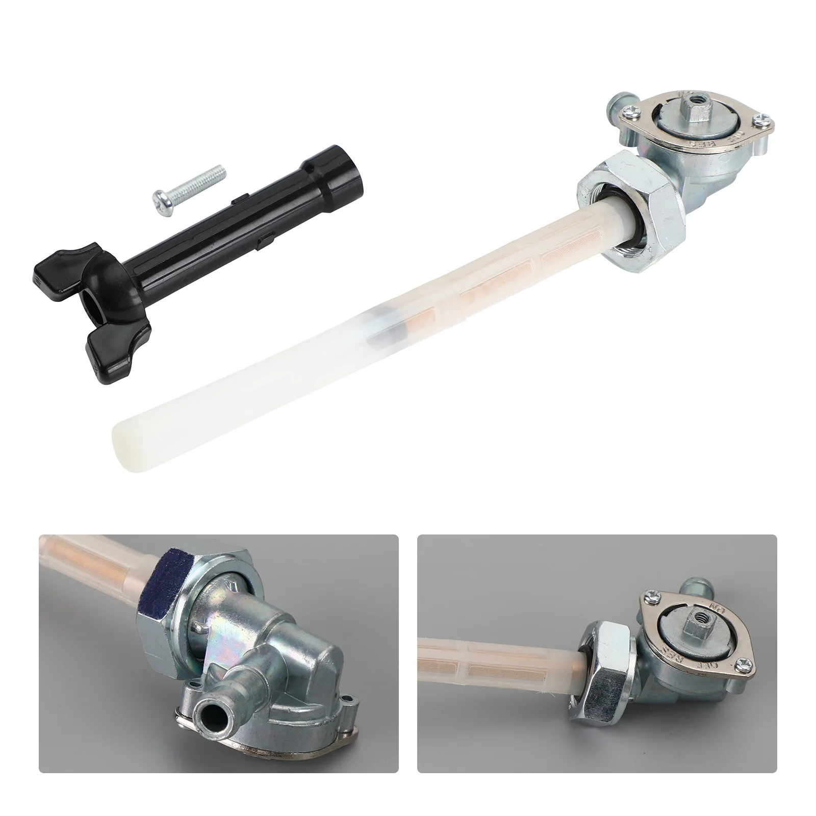 Areyourshop  for Honda Shadow VLX 600 VT600C VT600CD 1999-2007 Fuel Valve Petcock & Lever Screw 16950-MZ8-L23 16963-MZ8-G20