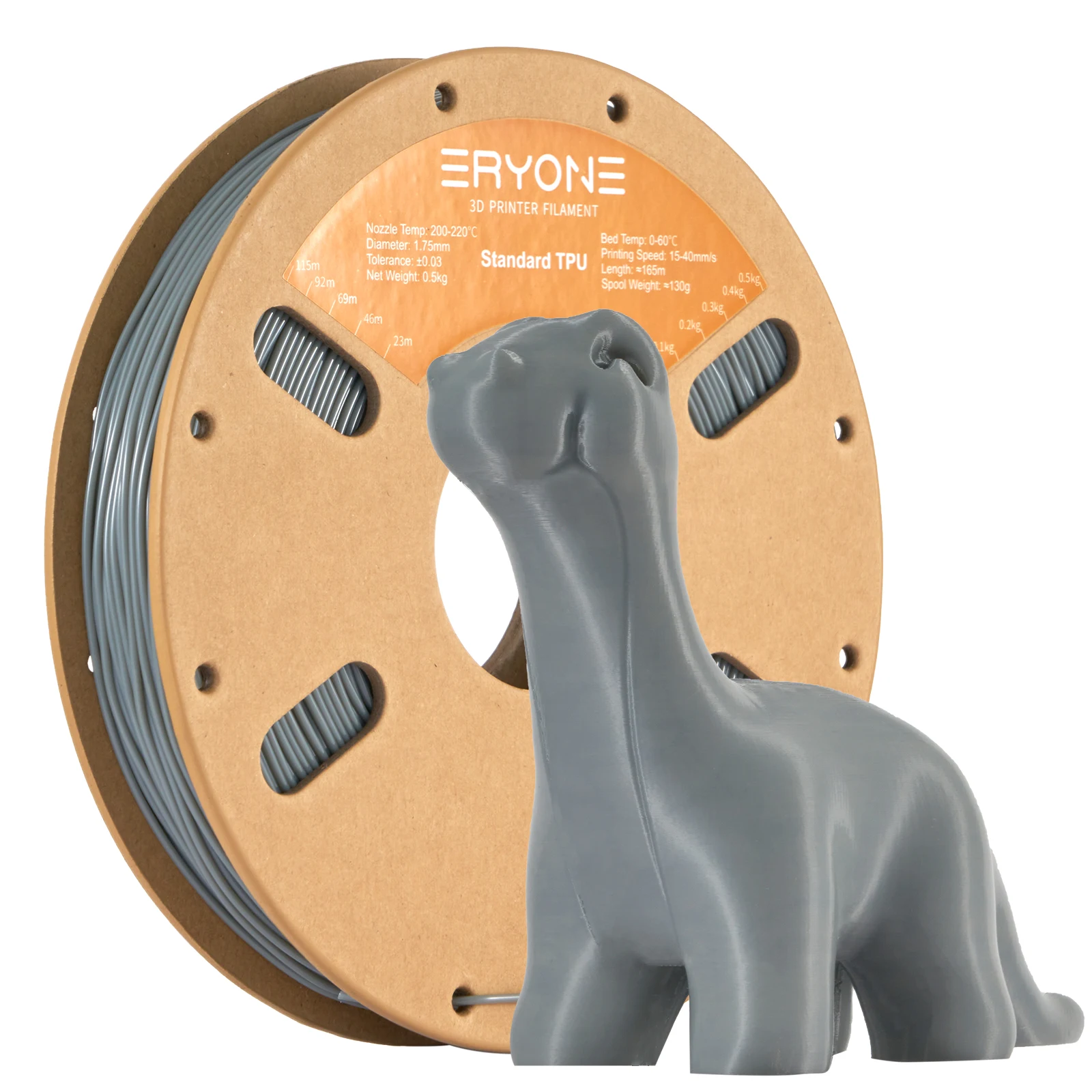 Eryone Flexible TPU Filament 1.75mm 3D Printing TPU Filament for 3D Printer 1 Spool 0.5kg New Arrival Fast Shipping
