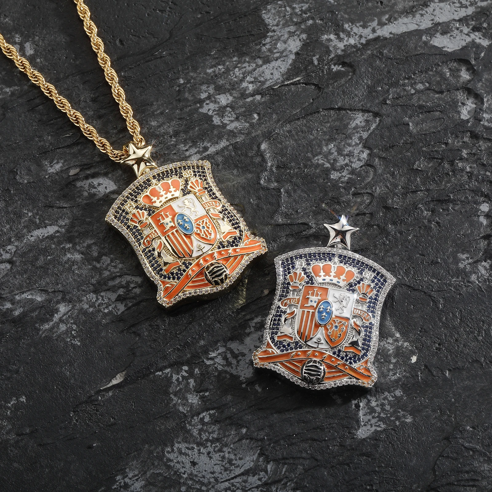 JINAO European and American Style High Quality Ice Cravejado AAA+ Cubic Zircon Necklace&Pendant Jewelry For Gift