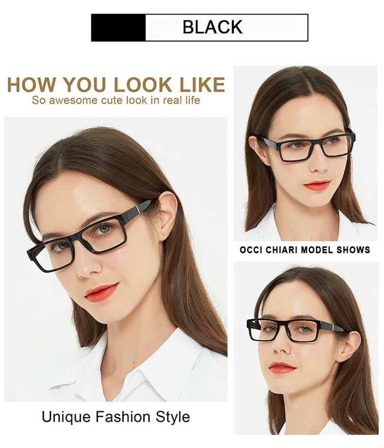 OCCI CHIARI Stylish Reading Glasses Women Luxury Brand Square Presbyopia Eyeglasses Frames Female Reader Glasses 1 1.5 2 2.5 3