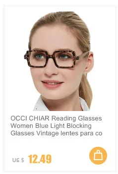 OCCI CHIARI Stylish Reading Glasses Women Luxury Brand Square Presbyopia Eyeglasses Frames Female Reader Glasses 1 1.5 2 2.5 3