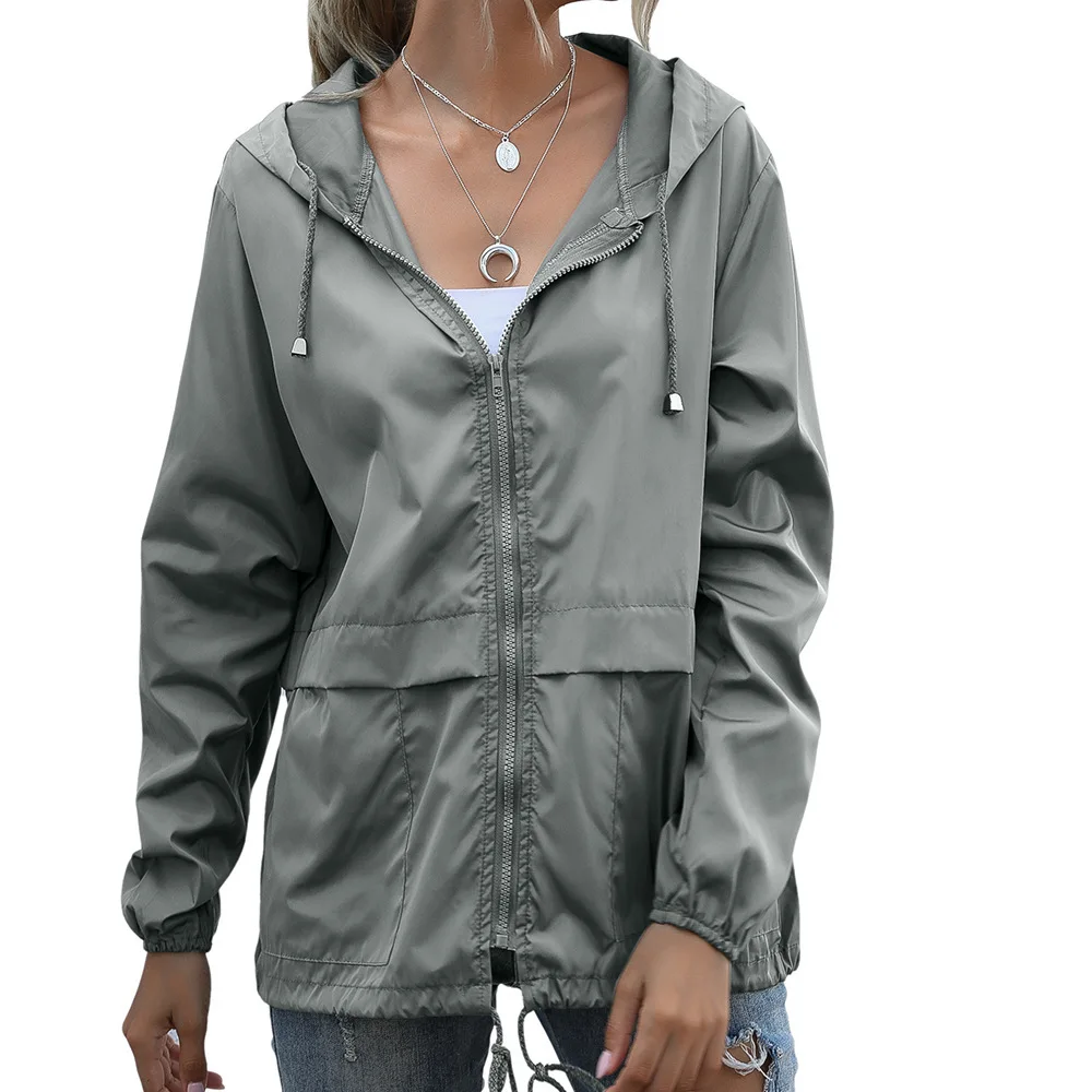 Women Jacket Tactical Waterproof Windbreaker Jackets Female Hooded Hip-hop Pilot Windproof Coats Women's Outdoor Hiking Raincoat