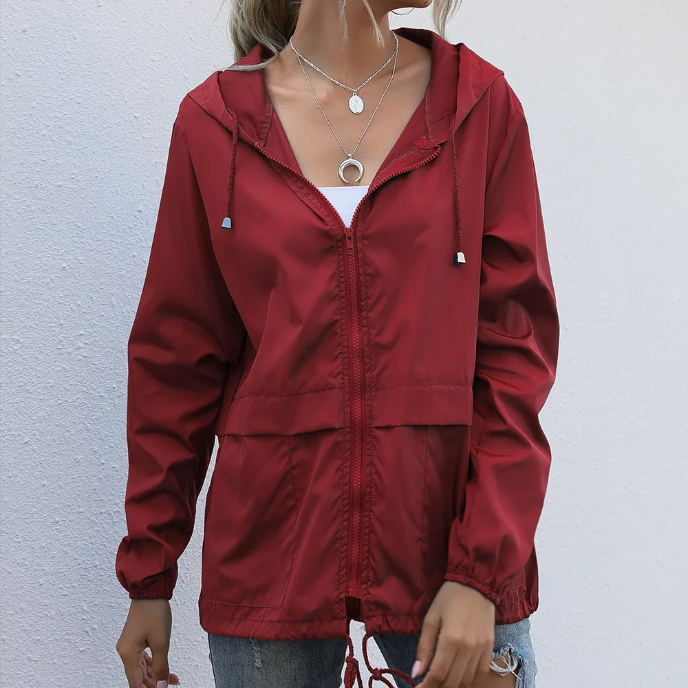 Women Jacket Tactical Waterproof Windbreaker Jackets Female Hooded Hip-hop Pilot Windproof Coats Women's Outdoor Hiking Raincoat