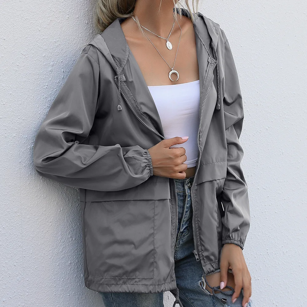 Women Jacket Tactical Waterproof Windbreaker Jackets Female Hooded Hip-hop Pilot Windproof Coats Women's Outdoor Hiking Raincoat