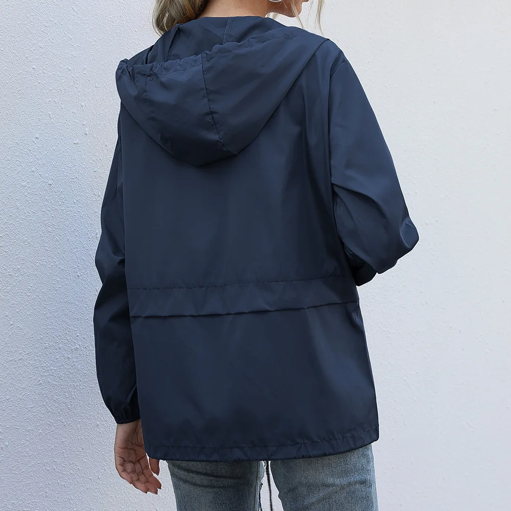 Women Jacket Tactical Waterproof Windbreaker Jackets Female Hooded Hip-hop Pilot Windproof Coats Women's Outdoor Hiking Raincoat