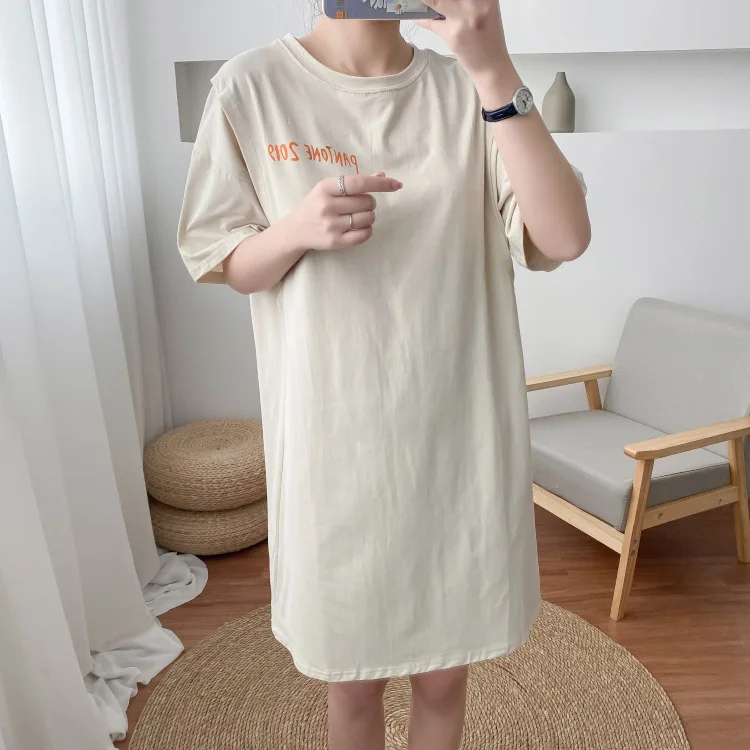 Mom Pregnant Summer Breastfeeding T-shirt Short Sleeve O-neck Printing Nursing Tops Pregnant Women Outer Clothes For Postpartum