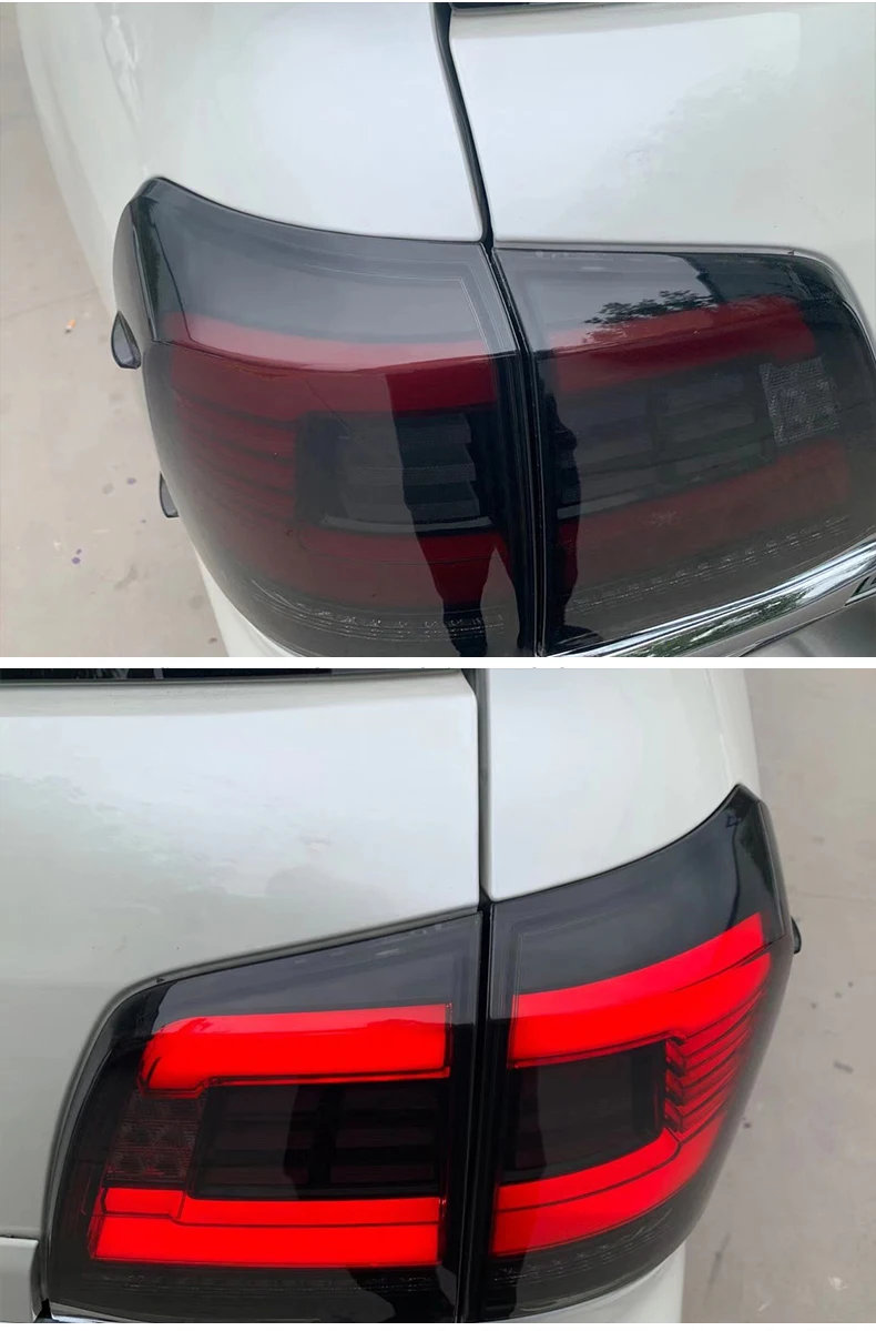 AKD Tail Lamp for Toyota Land Cruiser LED Tail Light 2008-2015 Land LC200 Rear Fog Brake Turn Signal Automotive Accessories