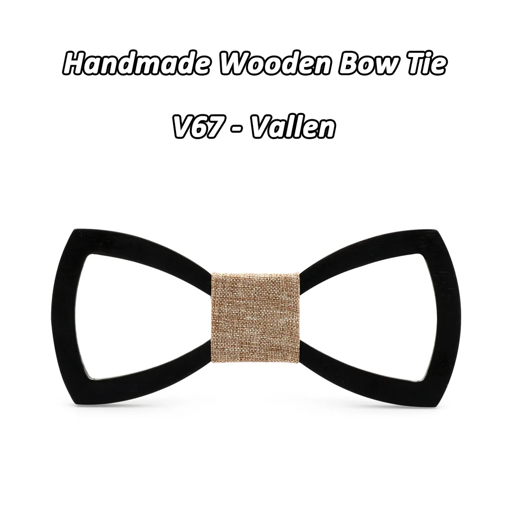 SOMESOOR Black Floral Wood Bow Ties Fashion Butterflies Shirt Bowknots Wedding Suit Accessories Party Krawatte For Men Gifts