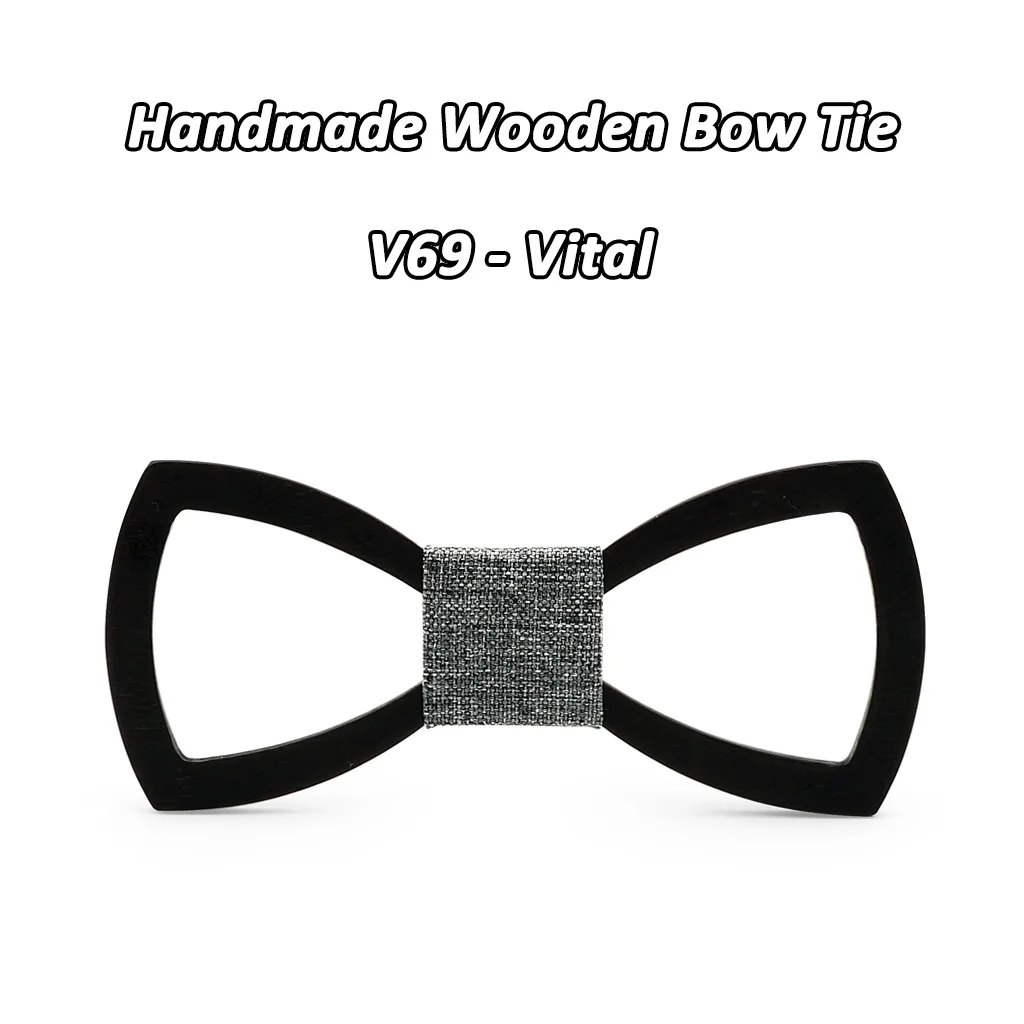 SOMESOOR Black Floral Wood Bow Ties Fashion Butterflies Shirt Bowknots Wedding Suit Accessories Party Krawatte For Men Gifts