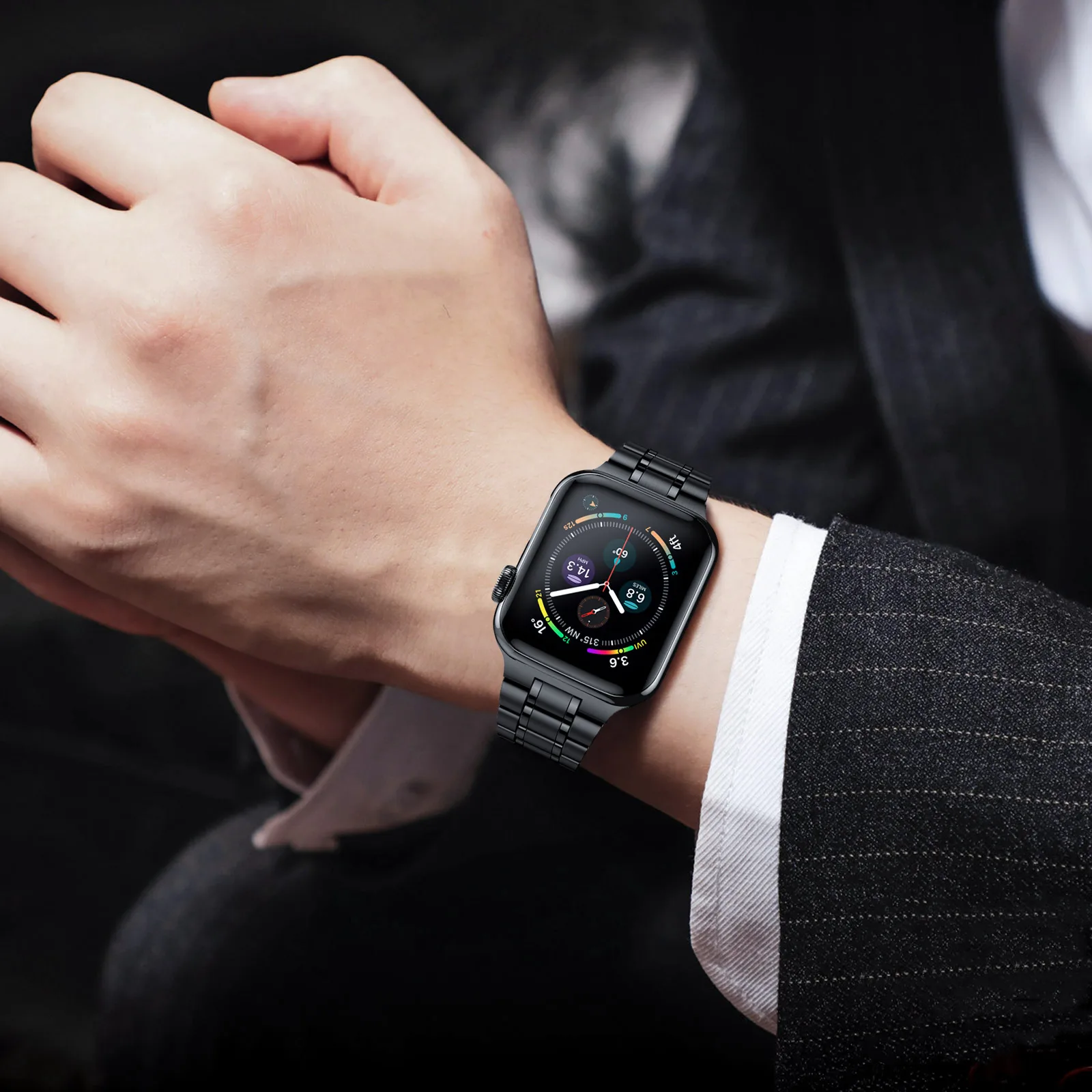 Stainless Steel Strap for Apple watch band 44mm 40mm 45mm 41mm 42mm 38mm 3 4 5 6 SE 44 mm Metal bracelet iWatch Series 7 45 mm