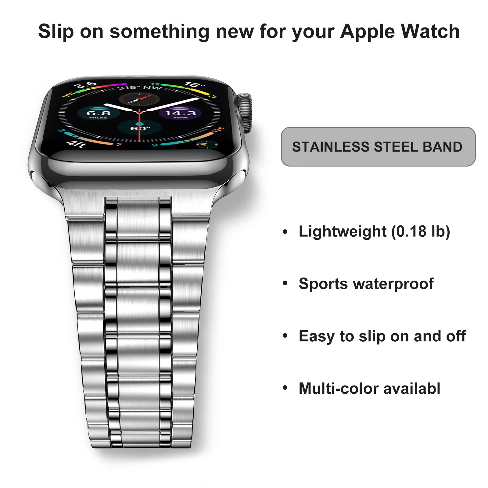 Stainless Steel Strap for Apple watch band 44mm 40mm 45mm 41mm 42mm 38mm 3 4 5 6 SE 44 mm Metal bracelet iWatch Series 7 45 mm