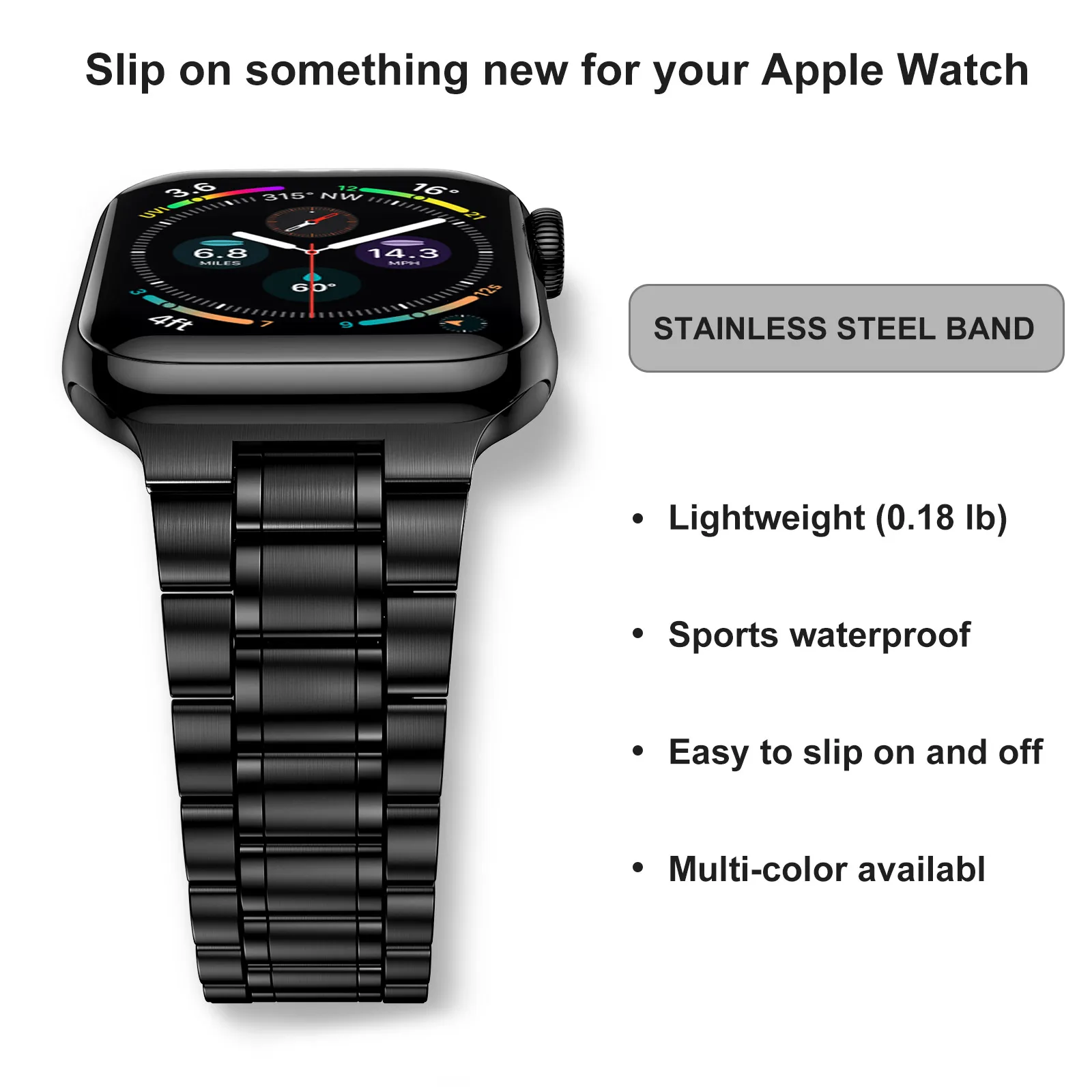 Stainless Steel Strap for Apple watch band 44mm 40mm 45mm 41mm 42mm 38mm 3 4 5 6 SE 44 mm Metal bracelet iWatch Series 7 45 mm